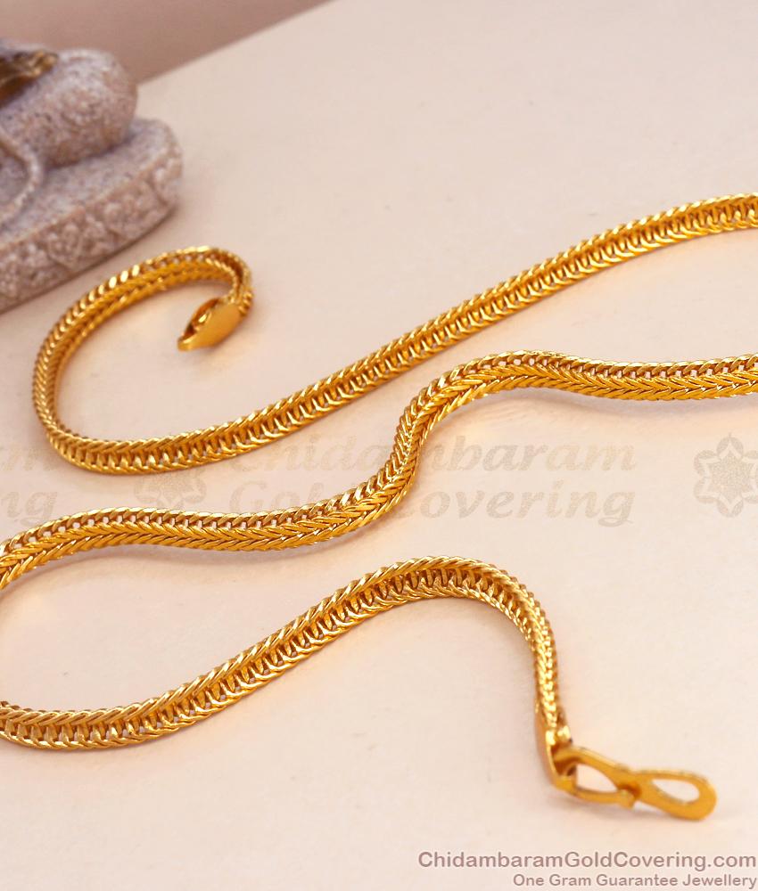 Stylish 1 Gram Gold Thick Mens Chains Designs For Handsome Mens CHNS1154