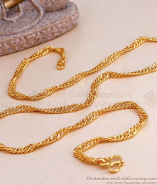 One Gram Gold Twisted Chain Daily Use Jewellery Design CHNS1158 One Gram Gold Twisted Chain Daily Use Jewellery Design CHNS1158