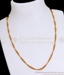 One Gram Gold Twisted Chain Daily Use Jewellery Design CHNS1158 One Gram Gold Twisted Chain Daily Use Jewellery Design CHNS1158
