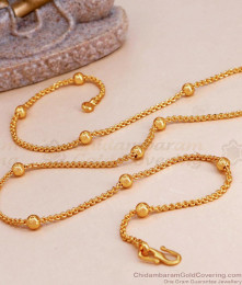 Traditional Gold Chain For Women With Golden Beads CHNS1160 Traditional Gold Chain For Women With Golden Beads CHNS1160