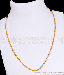 Unique Flat Type 18 Inch Gold Chain Shop Online CHNS1178