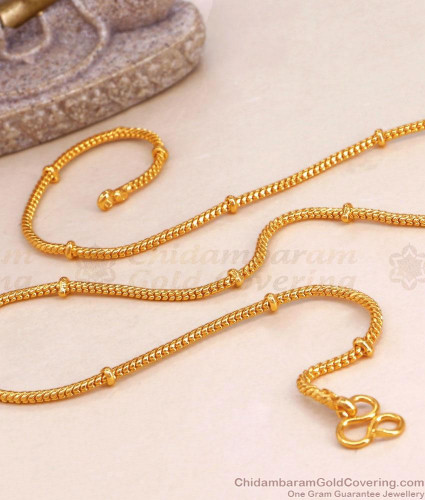Delicate Gram Gold Short Chain Snake Pattern CHNS1182