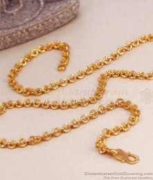 New Model Floral Design Gold Short Chains With Price CHNS1197