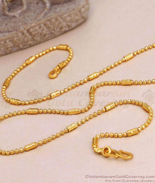 Light Weight Gold Imitation Short Chain Small Beads Design CHNS1202