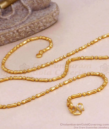 Daily Wear Gold Plated Bead Link Short Chain CHNS1203