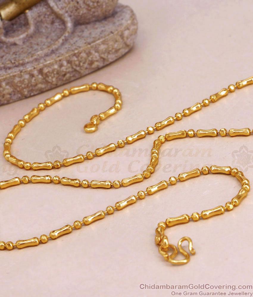 Daily Wear Gold Plated Bead Link Short Chain CHNS1203 Daily Wear Gold Plated Bead Link Short Chain CHNS1203