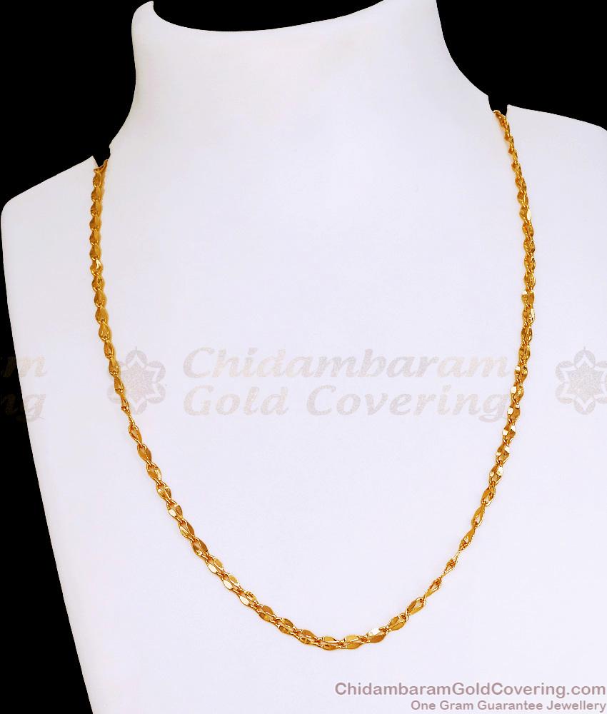 Stylish Double Leaf Gold Imitation Chain Design For Women CHNS1211 Stylish Double Leaf Gold Imitation Chain Design For Women CHNS1211