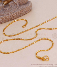 Thin Tube Design 1 Gram Gold Short Chain Collections Online CHNS1212