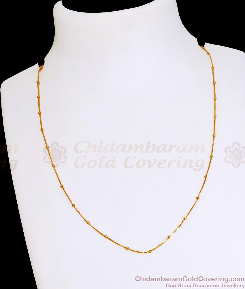 Regular Use Micro Gold Plated Short Chain Thin Beads Design CHNS1213 Regular Use Micro Gold Plated Short Chain Thin Beads Design CHNS1213