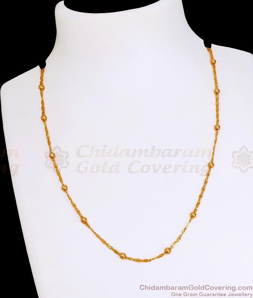 Latest Interlock Design Golden Beads Short Chain Design Online CHNS1214 Latest Interlock Design Golden Beads Short Chain Design Online CHNS1214