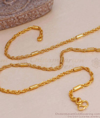 Classic Micro Gold Plated Short Chain Spiral Design Online CHNS1216
