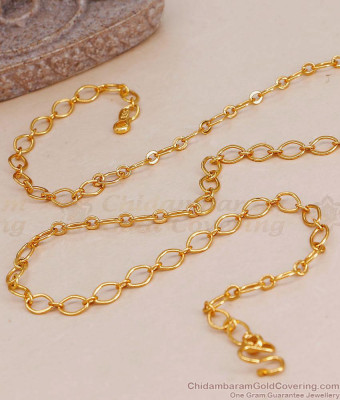 Light Weight Gold Imitation Short Chain Design For Daily Wear CHNS1219
