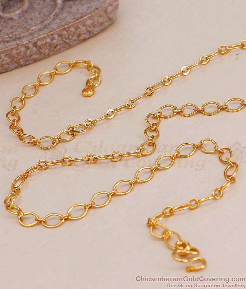 Light Weight Gold Imitation Short Chain Design For Daily Wear CHNS1219 Light Weight Gold Imitation Short Chain Design For Daily Wear CHNS1219