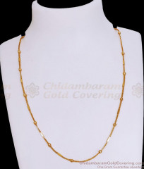 Latest One Gram Gold Beaded Short Chain Design With Tube For Daily Wear CHNS1222 Latest One Gram Gold Beaded Short Chain Design With Tube For Daily Wear CHNS1222