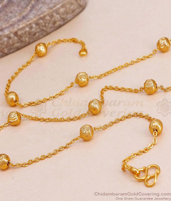 Stylish Gold Imitation Short Chain Light Weight Beads Designs CHNS1226