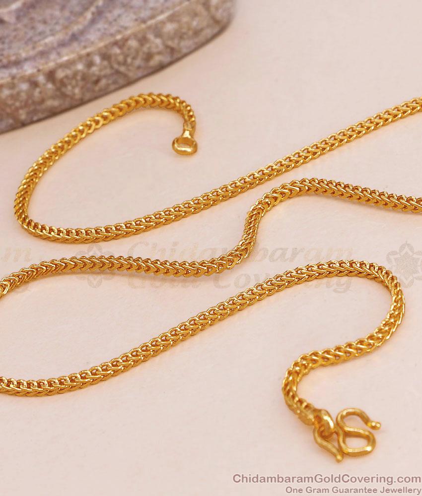 New Arrival Plain Gold Plated Short Chain Design At Affordable Price CHNS1228