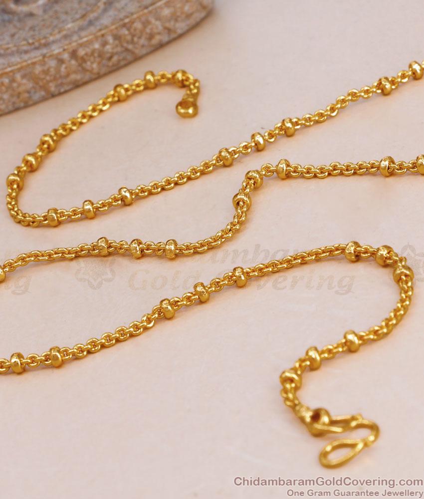 New Arrival Gold Imitation Short Chain Beaded Rope Design CHNS1233