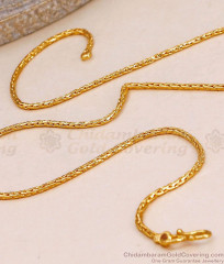 Latest Unisex Micro Gold Polish Foxtail Link Chain Online CHNS1243