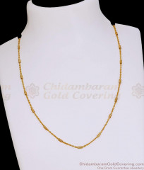 Buy Yellow Gold Barrel Bead Link Chain Online CHNS1244