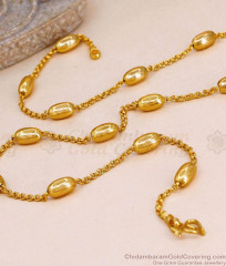 Beautiful 1 Gram Gold Beaded Thin Chain Design Shop Online CHNS1245