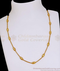 Beautiful 1 Gram Gold Beaded Thin Chain Design Shop Online CHNS1245