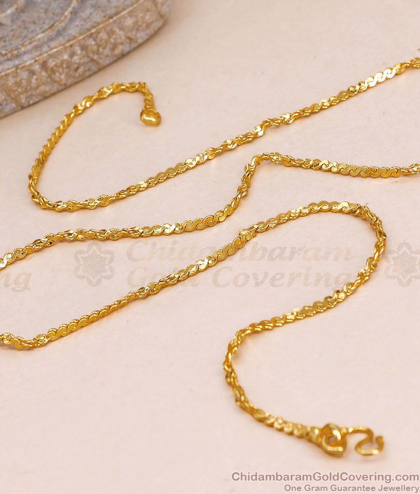 Twisted Curb Wave Link Gold Singapore Chain At Affordable Price CHNS1246
