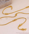 Thin One Gram Gold Imitation Beaded Chain For Daily Use CHNS1248 Thin One Gram Gold Imitation Beaded Chain For Daily Use CHNS1248