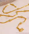 Latest Gold Polish Beads Design Wheat Chain For Daily Wear CHNS1253