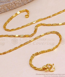 Daily Wear Plain Gold Imitation Short Chain Collections Online CHNS1255 Daily Wear Plain Gold Imitation Short Chain Collections Online CHNS1255