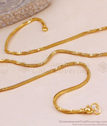 Sleek One Gram Gold Snake Design Short Chain Without Stone CHNS1256 Sleek One Gram Gold Snake Design Short Chain Without Stone CHNS1256