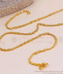 Buy Micro Gold Polish Short Chain Beaded Design Online CHNS1261 Buy Micro Gold Polish Short Chain Beaded Design Online CHNS1261