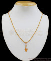 Latest Light Weight Leaf Design Gold Pendant Chain SMDR542