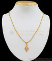 Daily Wear Light Weight Leaf Design Gold Pendant Chain SMDR544