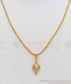 Daily Wear Light Weight Leaf Design Gold Pendant Chain SMDR544