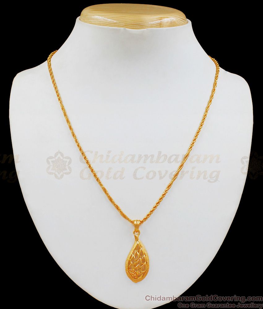 Daily Wear One Gram Gold Pendant Chain Gold Plated Jewelry SMDR548