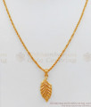 Unique Leaf Design One Gram Gold Pendant Chain Gold Plated Jewelry SMDR550