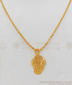 Big Size Om Dollar One Gram Gold Pendant Chain SMDR556