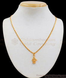 Swami Ayyappan Dollar One Gram Gold Pendant Chain SMDR558 Swami Ayyappan Dollar One Gram Gold Pendant Chain SMDR558