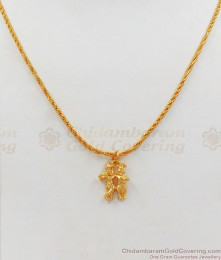 Radha Krishna Pendant One Gram Gold Short Chain Collection SMDR562 Radha Krishna Pendant One Gram Gold Short Chain Collection SMDR562
