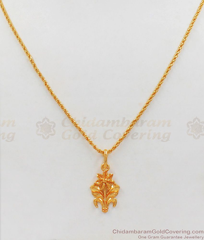 Beautiful Flower Pendant One Gram Gold Short Chain Collection SMDR563