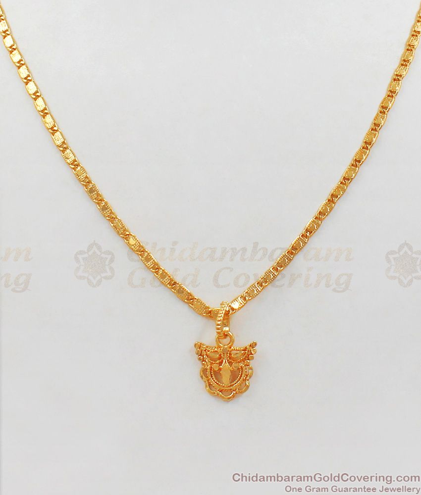 Latest Pendant Design One Gram Gold Short Chain Collection SMDR565