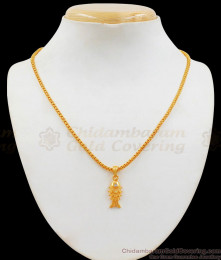 White Stone Fish Gold Pendant Design Short Chain Collection SMDR568 White Stone Fish Gold Pendant Design Short Chain Collection SMDR568