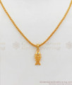 White Stone Fish Gold Pendant Design Short Chain Collection SMDR568