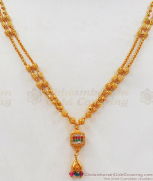 Latest Double Line Gold Pendent And Short Chain Collection SMDR659 Latest Double Line Gold Pendent And Short Chain Collection SMDR659