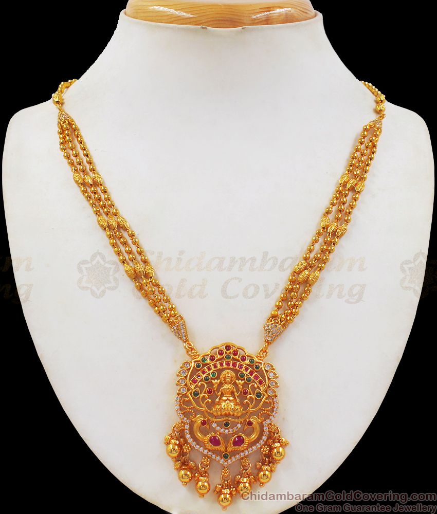 Trendy Gold Lakshmi Dollar And Short Chain Collections SMDR662 Trendy Gold Lakshmi Dollar And Short Chain Collections SMDR662