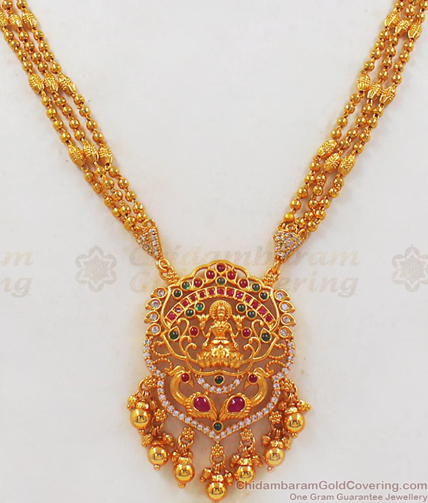 Trendy Gold Lakshmi Dollar And Short Chain Collections SMDR662 Trendy Gold Lakshmi Dollar And Short Chain Collections SMDR662