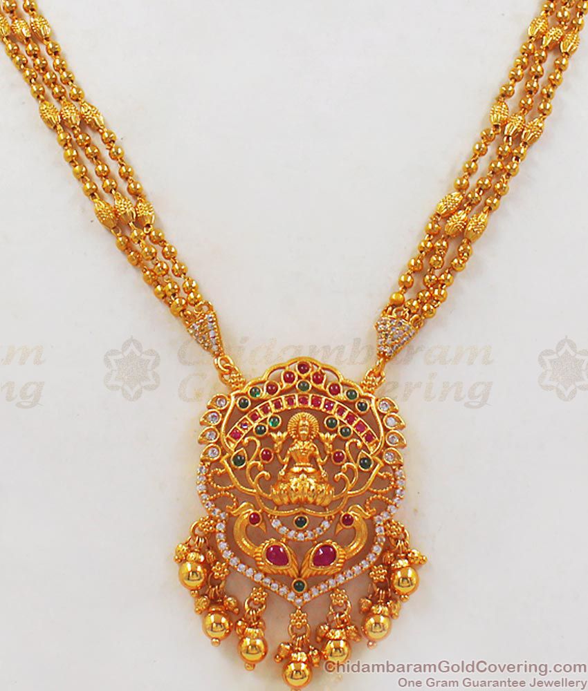 Trendy Gold Lakshmi Dollar And Short Chain Collections SMDR662