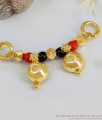 Traditional Coral And Black Beaded Pottu Thali Set Gold Imitation Jewelry THAL134