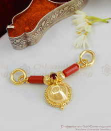 New Arrival Gold Imitation Pottu Thali WIth Ruby Stone For Married Women THAL136