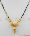 Single Line Simple Traditional Mangalsutra Black Beads Thali Chain Set THAL41